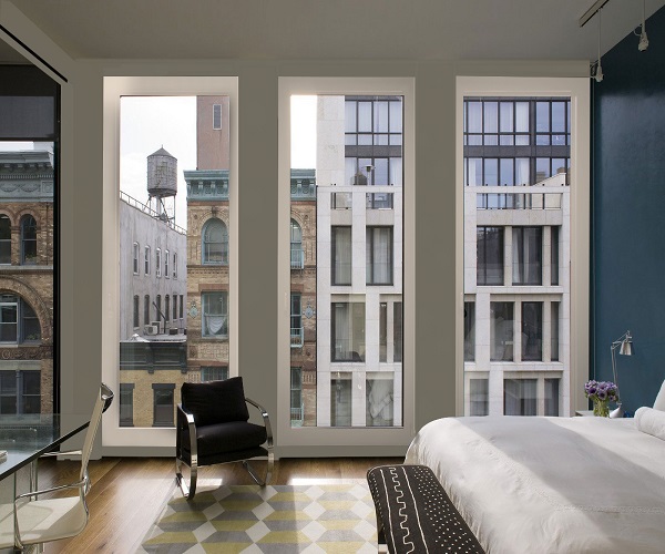 Clean building facade with Fixed Windows